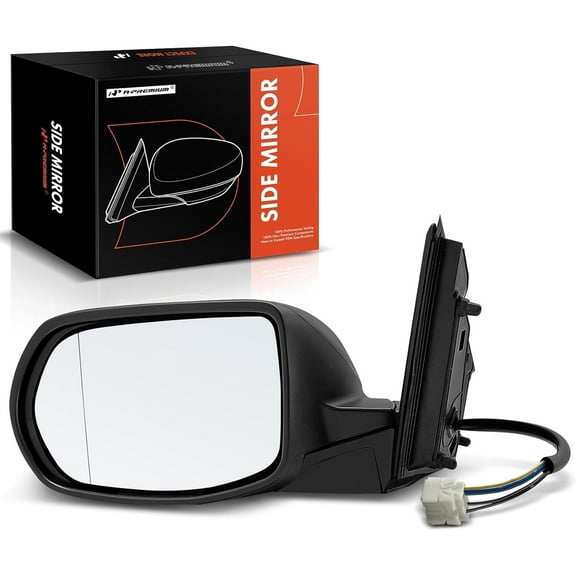 A-Premium Driver Side Power Door Mirror - Compatible with Honda CR-V 2012 2013 2014 2015 2016 - Heated Manual Folding Black Outside Rear View Mirror - Replace# 76208-T0A-A21