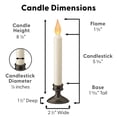 thumbnail image 2 of Flameless LED Window Candle, Antique Bronze, Dusk-Dawn Sensor, 4-Pack, 2 of 5