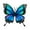 Blue, variant on pdqouc Colorful Red 3D Butterfly Sticker Stylish Large Size Butterfly Wall Stickers Living Room Bedroom Decorative Wall Stickers Self Adhesive Stickers