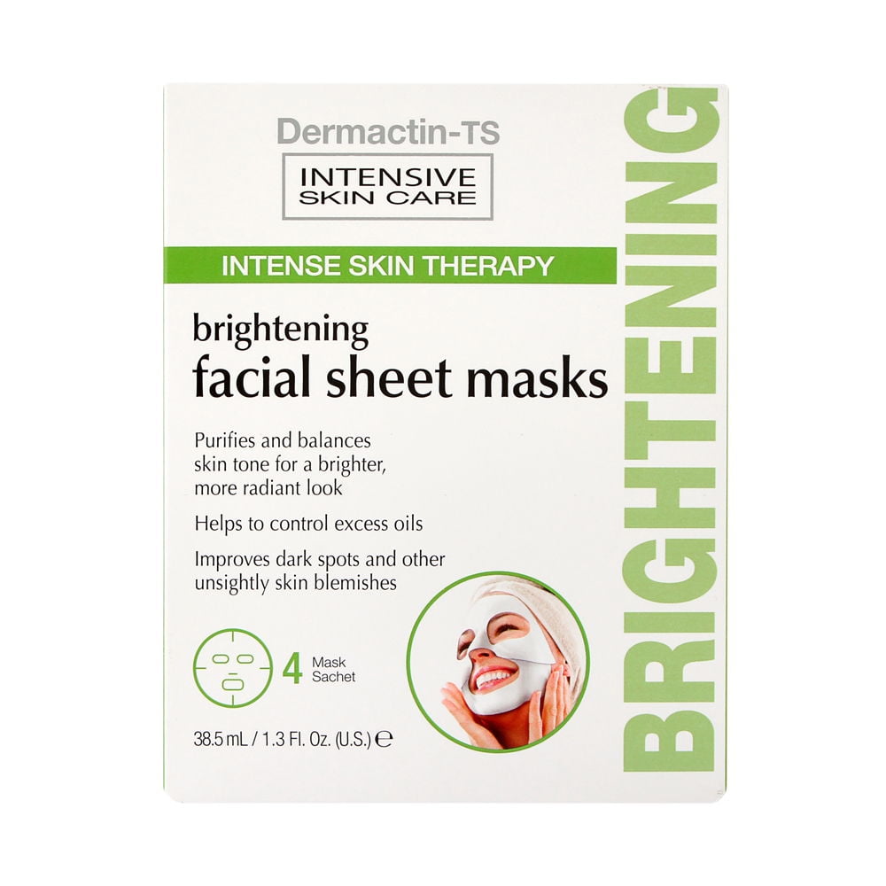 Dermactin - TS Brightening Facial Sheet Mask 4 Mask Sachet - Walmart.com