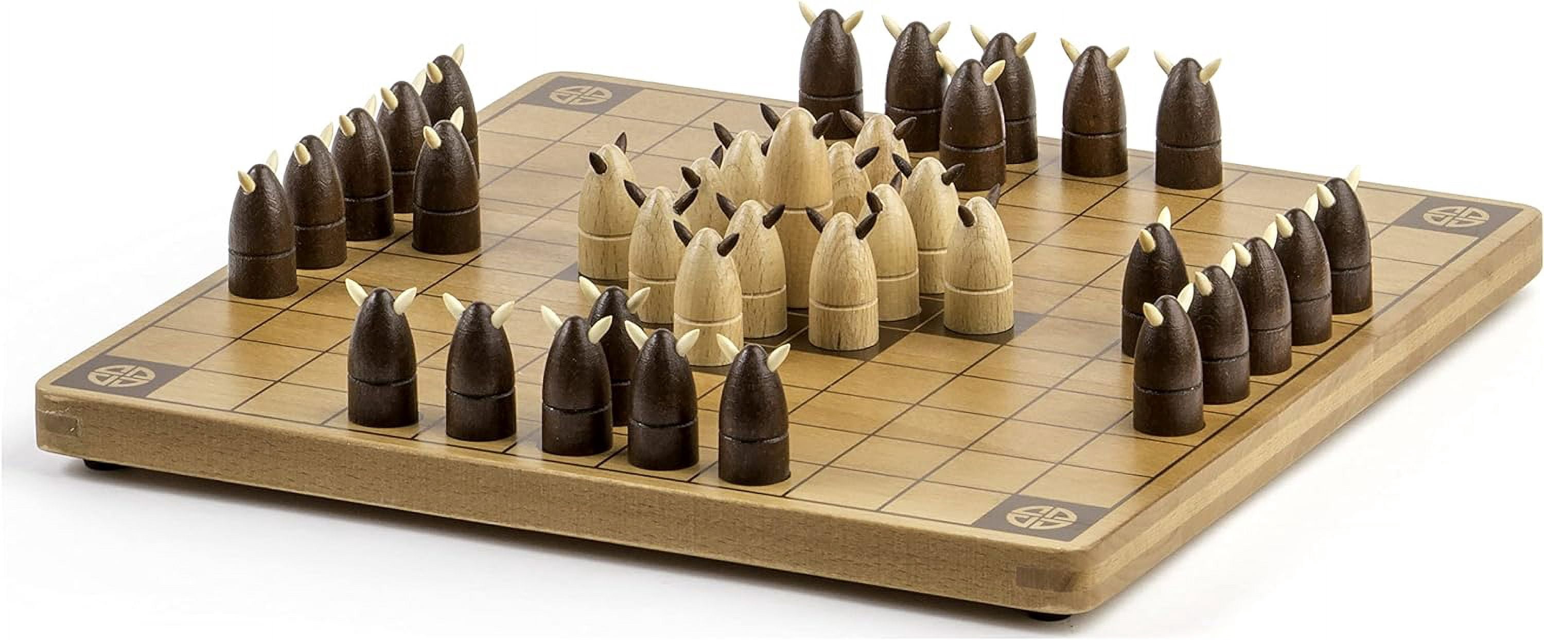 Marbles Hnefatafl, Viking Chess Game with Wooden Game Board, Ages 8 and up