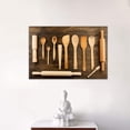 thumbnail image 3 of Kitchen Canvas Wall Art Kitchenware Picture Dining Room Canvas Painting for Home Wall Decor, Spoon Cooking Utensil Framed Artwork for Kitchen Restaurant Wall Decoration Ready to Hang (12" Hx18 W), 3 of 6