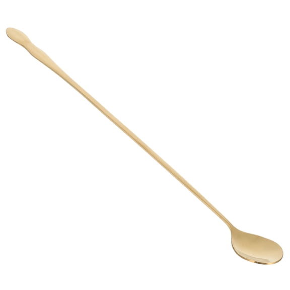DRAFIDEEP Golden Stainless Steel Handle Mixing Spoon for Kitchen Cooking, Coffee Stirring, and Food Preparation