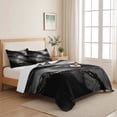 thumbnail image 5 of King Quilt Set 96''x106'', Blake Gray Marble Lightweight Summer Bedspread Coverlet Set with 2 Pillow Shams, Modern Abstract Art Marble Crack Breathable All Season Quilt Bedding for Bedroom/Guest Room, 5 of 9