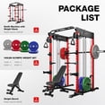 thumbnail image 6 of Forgemus Smith Machine, Multi-Function Power Cage with Dual Pulley Cable Crossover System, 2000LBS All-in-One Squat Rack with Smith Bar and Attachments, Workout Machine for Home Gym, 6 of 10