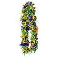 thumbnail image 3 of Mask It 48035 Mardi Gras Satin and Feather Half Mask, Purple, 3 of 4