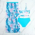 thumbnail image 4 of Three Piece Bikini Set For Girls Beach Pool Swimwear Summer Recreation Comfortable Youth Apparel, 4 of 8