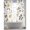 thumbnail image 5 of Botanical Sheer Curtains 84 Inch Length 2 Panels Set, Flower Floral Vintage Wildflower Garden Motifs Voile Window Treatment Rod Pocket Curtains Sheers Drapes for Bedroom/Living Room/Kitchen 52"x84"x2, 5 of 7