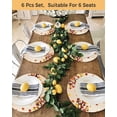 thumbnail image 4 of 13 Inch Round Placemats Set of 6, Maple Leaf Fall Non Slip Heat Insulation PP Table Mats, Thanksgiving Botanical Branches Washable Place Mats for Kitchen Dining Party Table Decor, 4 of 7