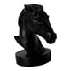 thumbnail image 3 of Estatua de cabeza de caballo, figura coleccionable, deportes ecuestres, escultura animal sencilla Negro, 3 of 9
