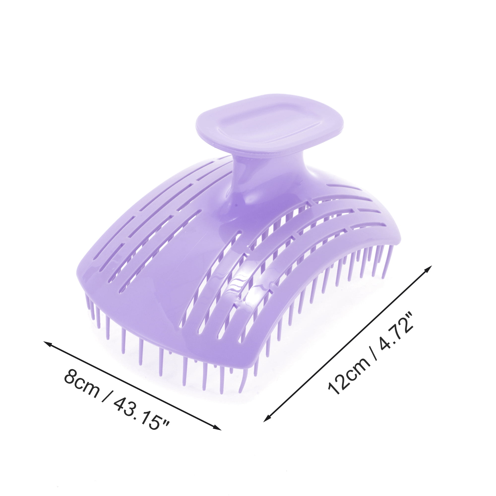 Unique Bargains Handle Hollow Hair Shampoo Brush for Head Massage 1 Pc Purple