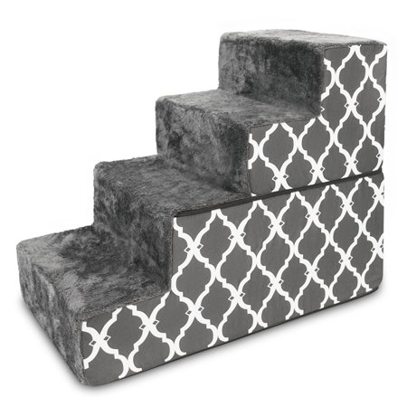 UPC: 0842637102425 | Best Pet Supplies Pet Steps and Stairs with CertiPUR-US Certified Foam for Dogs and Cats 4-Step