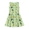 thumbnail image 4 of FOR U DESIGNS Avocado Little Girls Sleeveless Dresses Cute A Line Twirly Dance Dresses Elegant Party Midi Dresses Hamster Floral Princess Tank Sundress Size 13-14, 4 of 6