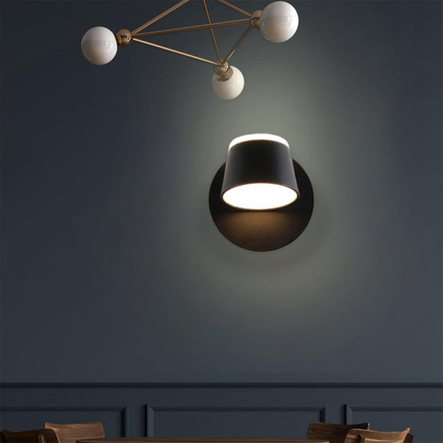 Lámparas de pared decorativas Accesorios de iluminación interior Linternas de pared Agricultores Paredes blancas cálidas Candelabros de monta Negro 1 Luz