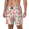 thumbnail image 2 of Daiia Strawberry And Flowers Mens Swim Trunks Swim Shorts Quick Dry Swim Shorts with Mesh Lining Pockets-3X-Large, 2 of 9
