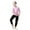 Pink, variant on KyCheLot Girls Athletic Set Dance V Neck Long Sleeve Shirts Ankle Length Pants Sports Activewear 3-13 Years