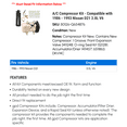 thumbnail image 2 of A/C Compressor Kit - Compatible with 1986 - 1993 Nissan D21 3.0L V6 1987 1988 1989 1990 1991 1992, 2 of 2