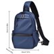 thumbnail image 3 of Bolso de pecho para hombre, Bolso de mensajero de nailon antirrobo, Bolso de pecho con bandolera de gran capacidad, 3 of 7