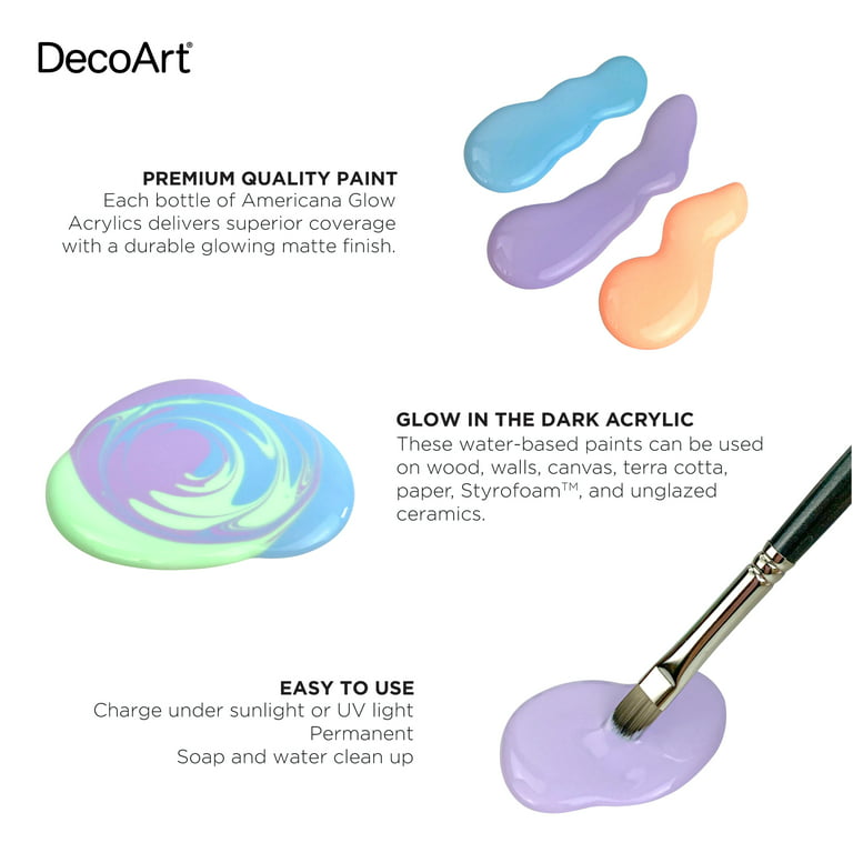 Black Light Neon Paint Set - DecoArt Acrylic Paint and Art Supplies