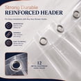 thumbnail image 4 of Dainty Home Heavyweight 10 Guage PEVA Shower Curtain Liner with 3 Magnets, Waterproof White Bathroom Curtain, 70" x 72", 4 of 7