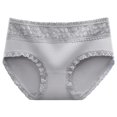 thumbnail image 1 of Gibobby Panty Microfibra con Encaje Tangas a rayas de cintura alta personalizadas, Bikini , tangas personalizadas, ropa interior de mujer, bragas, Tanga de algodón(Gris， M), 1 of 5