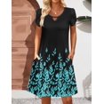 thumbnail image 4 of Vestido de verano bohemio Zeagoo para mujer, talla XL, negro, 4 of 5