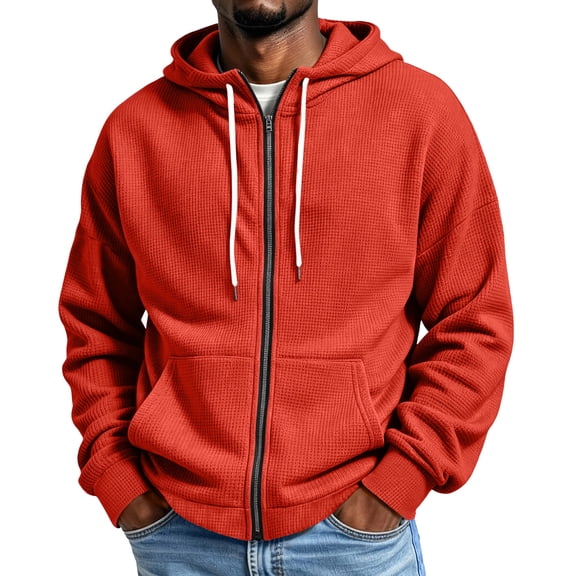 NominalSnug Zip up Hoodies for Mens Long Sleeve Jackets Casual Hooded Sweatshirts Warm Coat with Pockets