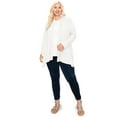 thumbnail image 4 of Moa Collection Women's Plus Size Casual Long Sleeve Drape Open Front Cardigan, 4 of 6
