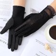 thumbnail image 1 of Guantes sexis de verano para mujer con protección solar Uv, guantes cortos para el sol para mujer, guantes de encaje de seda de hielo a la moda para conducir con pantalla táctil fina, G02e, 1 of 5