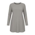 thumbnail image 7 of Nugftut Womens Plus Size Nightgowns Long Sleeve Crewneck Pajamas Soft Comfortable Nightgownws, 7 of 7