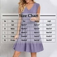 thumbnail image 4 of Summer Dresses for Women Summer V-neck Loose Solid Color Pleated Casual High Waisted Lace Sleeveless Dress Beach Fashion Sundress Vacation Holiday Party S-XXL, 4 of 7