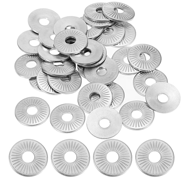Rondelles Plates en Acier Inoxydable 304 M4x14mm Belleville Ressort Disque Rondelle Joint Métrique Conique 100 Pack