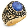 Personalized Men's Classic Oval Class Ring available in Valadium, Silver Plus, 10kt and 14kt Yellow and White Gold