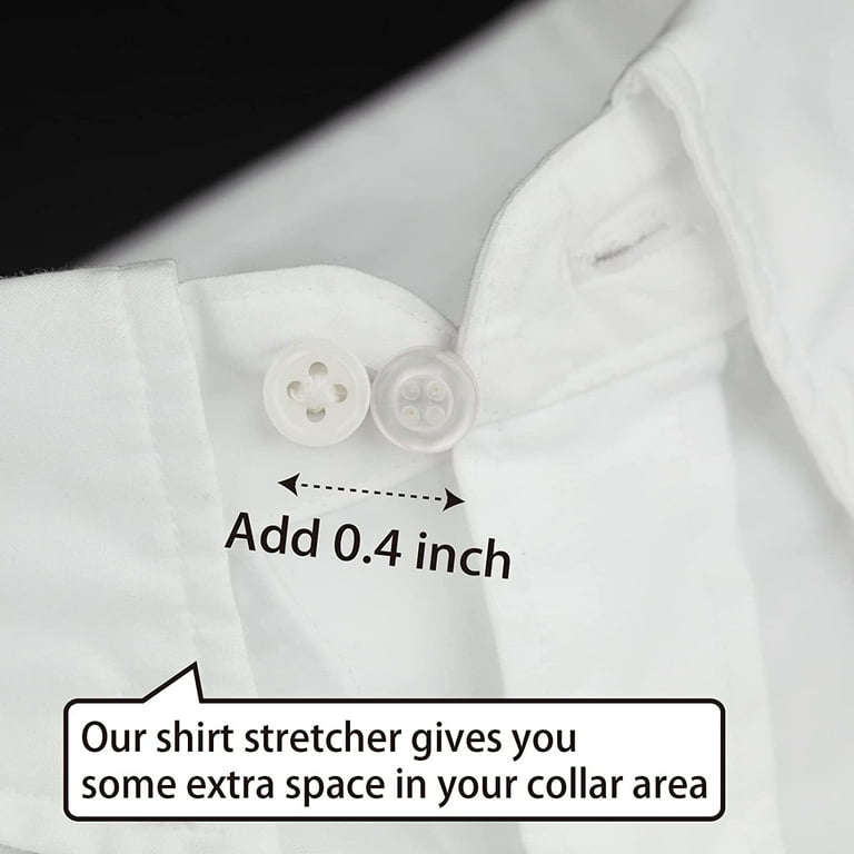Shirt Button Extender 18pcs Button Extension For Pants Elastic Extension  Tool For Men Shirts Pants Collars