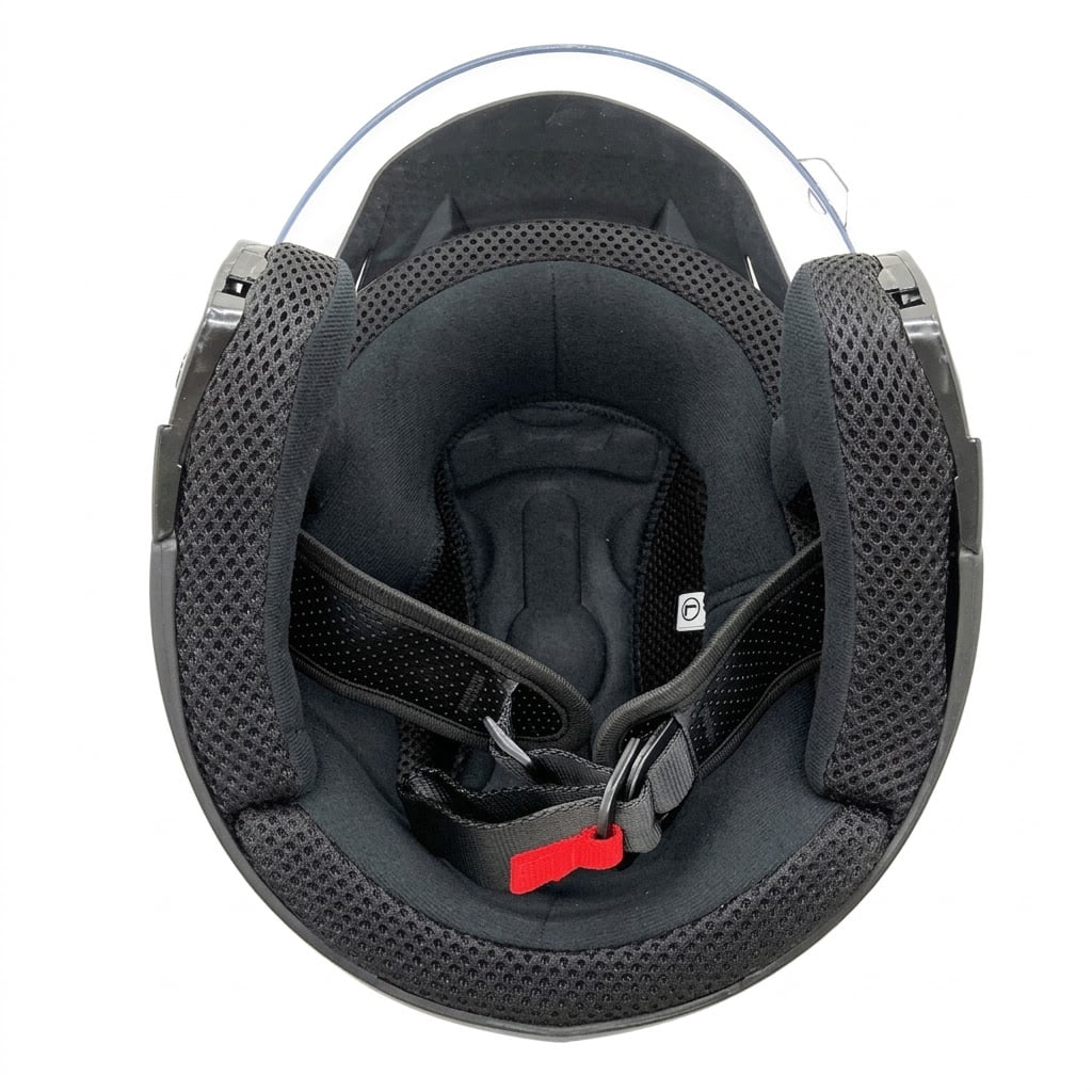 MMG Motorcycle Scooter Street Open Face Helmet DOT - Flip Up Shield - Gloss Black (Medium) Model 20