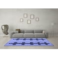 thumbnail image 3 of Ahgly Company Indoor Rectangle Oriental Blue Modern Area Rugs, 8' x 10', 3 of 4