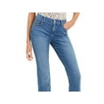 thumbnail image 2 of Style & Co Women's Petite Tummy-Control Mid-Rise Bootcut Jeans Dark Blue Size 14P, 2 of 3