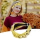thumbnail image 2 of 1 pieza de diademas anudadas para mujer, accesorios para el cabello con perlas de imitación anchas a la moda, amarillo, 2 of 7