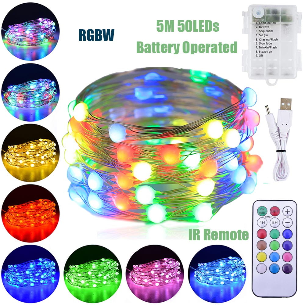 LED Fairy String Light Copper Wire USB RGB Bluetooth Music Lamp Christmas Home 