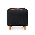 thumbnail image 2 of SCRAWLGOD Skeleton Print Black Footstool Slipcover, Washable Ottoman Sofa Decoration Stretch Square Furniture Protection for Footrest Sofa, 2 of 7