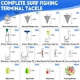 thumbnail image 7 of Saltwater Fishing Tackle Kit Surf Fishing Gear Ocean Saltwater Lures Set Fishing Finder Rigs Pompano Rig Pyramid Sinkers Leaders Fishing Hooks Swivels Ocean Beach Fishing Accessories, 7 of 7