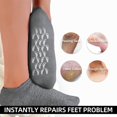 thumbnail image 2 of Calcetines hidratantes, 2 pares de calcetines de gel hidratante, calcetines de spa y pedicura hidratantes para pies suaves para talones secos y agrietados, callos (negro y gris), 2 of 5