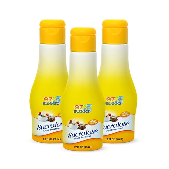 EZ-Sweetz (1.2oz - Liquid Sweetener 450 Servings/Bottle | 3Pack)