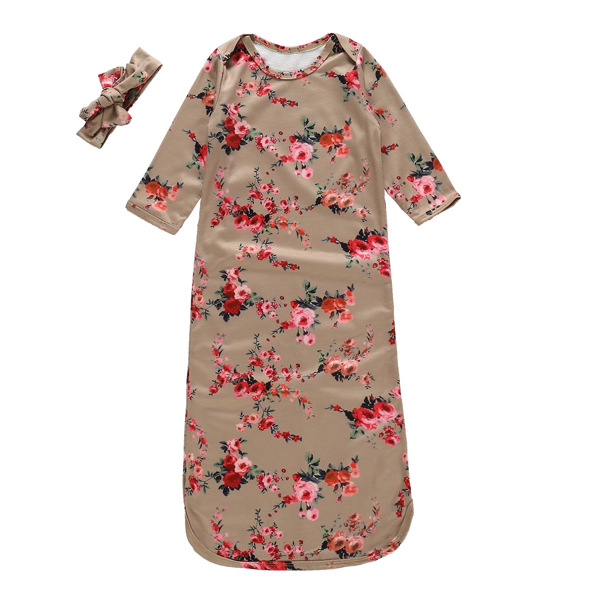 Newborn Infant Baby Sleeper Gown Floral Sleeping Bags Nightgowns