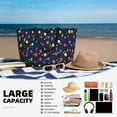 thumbnail image 3 of Yiaed Colored Balloons Print Large Capacity Beach Travel Bag - Waterproof Zipper Vacation Tote for Sandproof Storage, and Camping, 3 of 5