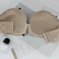 thumbnail image 3 of CHUANK Women‘s Underwire Contour Multiway Full Coverage Strapless Bra Plus Size Black 34C, 3 of 5