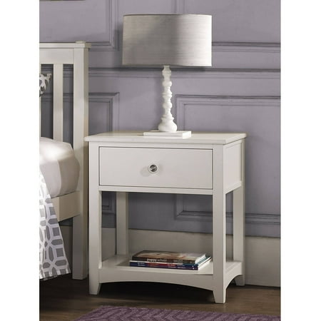 Barrett 1-Drawer Night Stand, White Finish