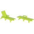 thumbnail image 3 of Costaelm Bayport Chaise Longue Inclinable en Plastique HDPE pour Extérieur - Ensemble de 2, Lime, 3 of 5