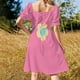 thumbnail image 5 of Bodegón de flores con un bol de frutas y ostras Vestido de flores de manga corta vestidos verano Vestido de dama de honor mujer Vestido, 5 of 7