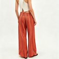 thumbnail image 4 of Stralyhd Wide Leg Womens Pants Work High Waisted Palazzo Pants Summer Trendy Trousers Pleated Loose Pant with Pockets Saffron S, 4 of 5